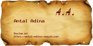 Antal Adina névjegykártya